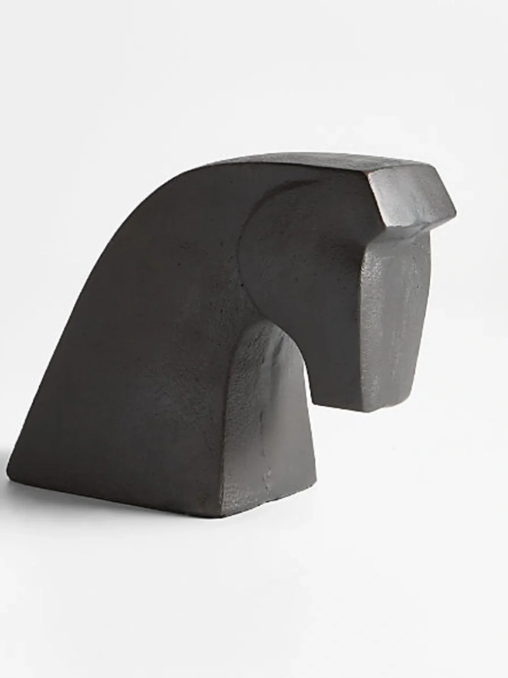 New! Crate&Barrel Matte Black Horse Head Sculpture